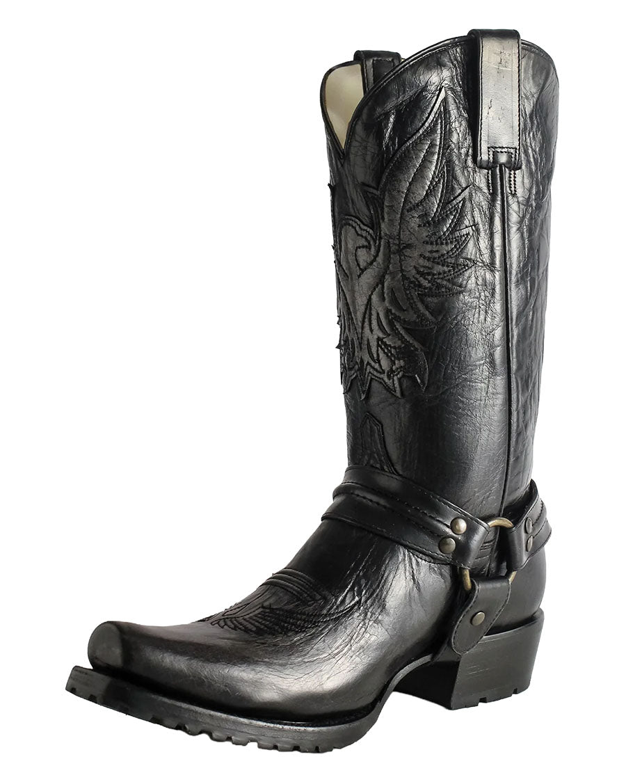 Men's Moto Eagle Lug Biker Boots - 09-020-7750-8888 BL