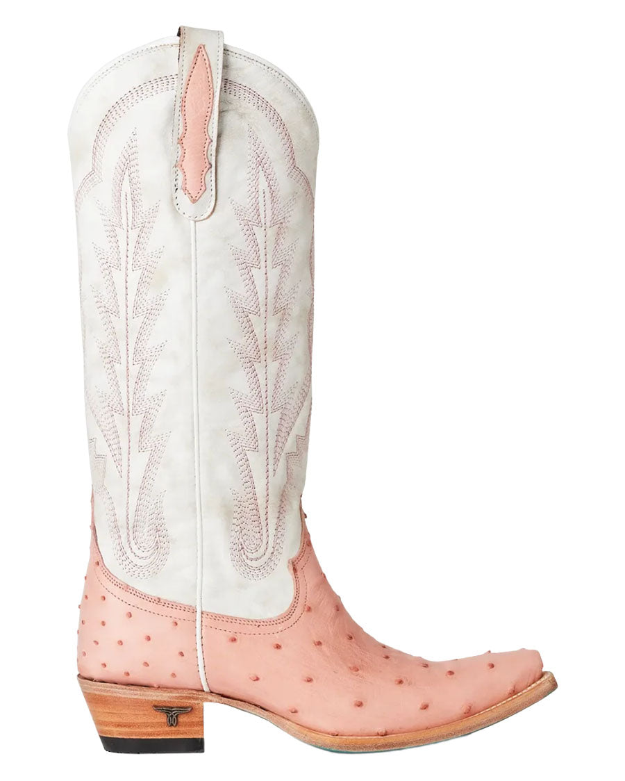 Women's Blush Ostrich Skylight Western Boots - Lb0498W