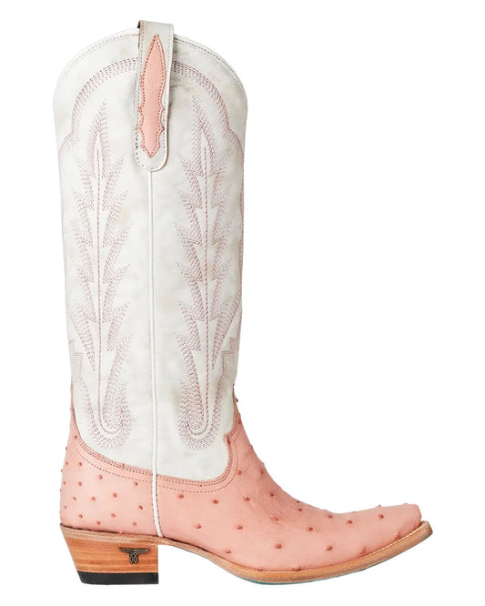 Women's Blush Ostrich Skylight Western Boots - Lb0498W