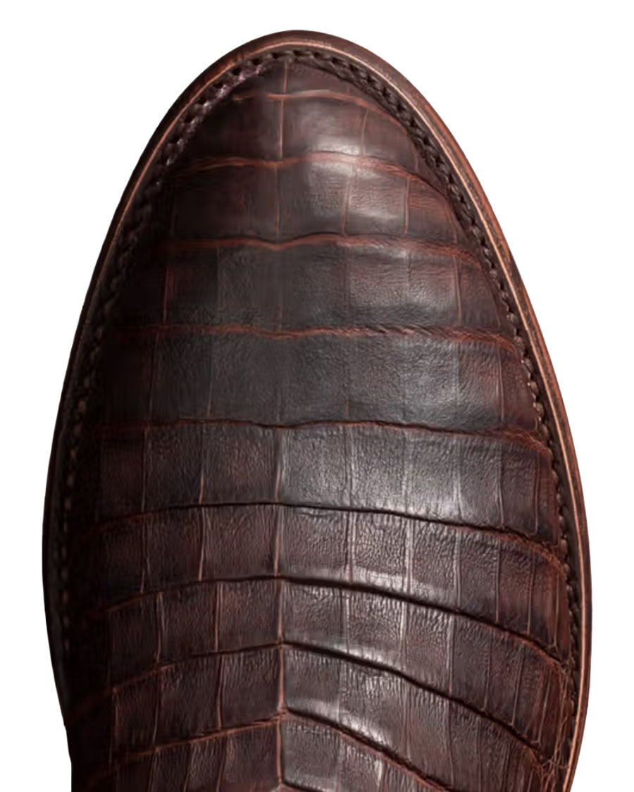 Men's The Earl Western Boots Mahogany Caiman - 10002-MOH