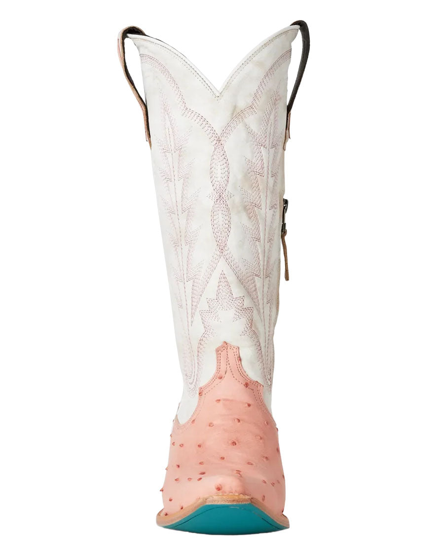 Women's Blush Ostrich Skylight Western Boots - Lb0498W