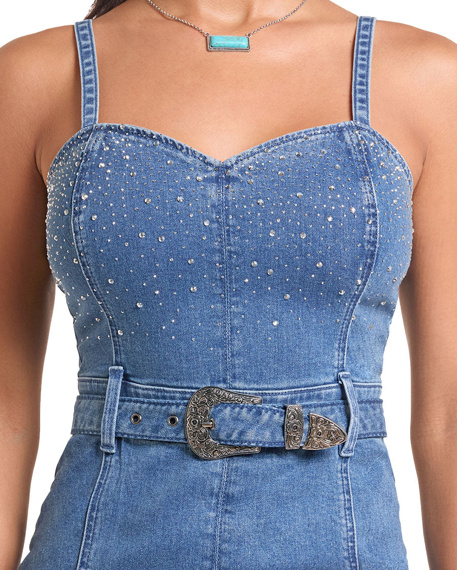 Women's Crystal Studded Midi Dress - Bwd0D10381-202