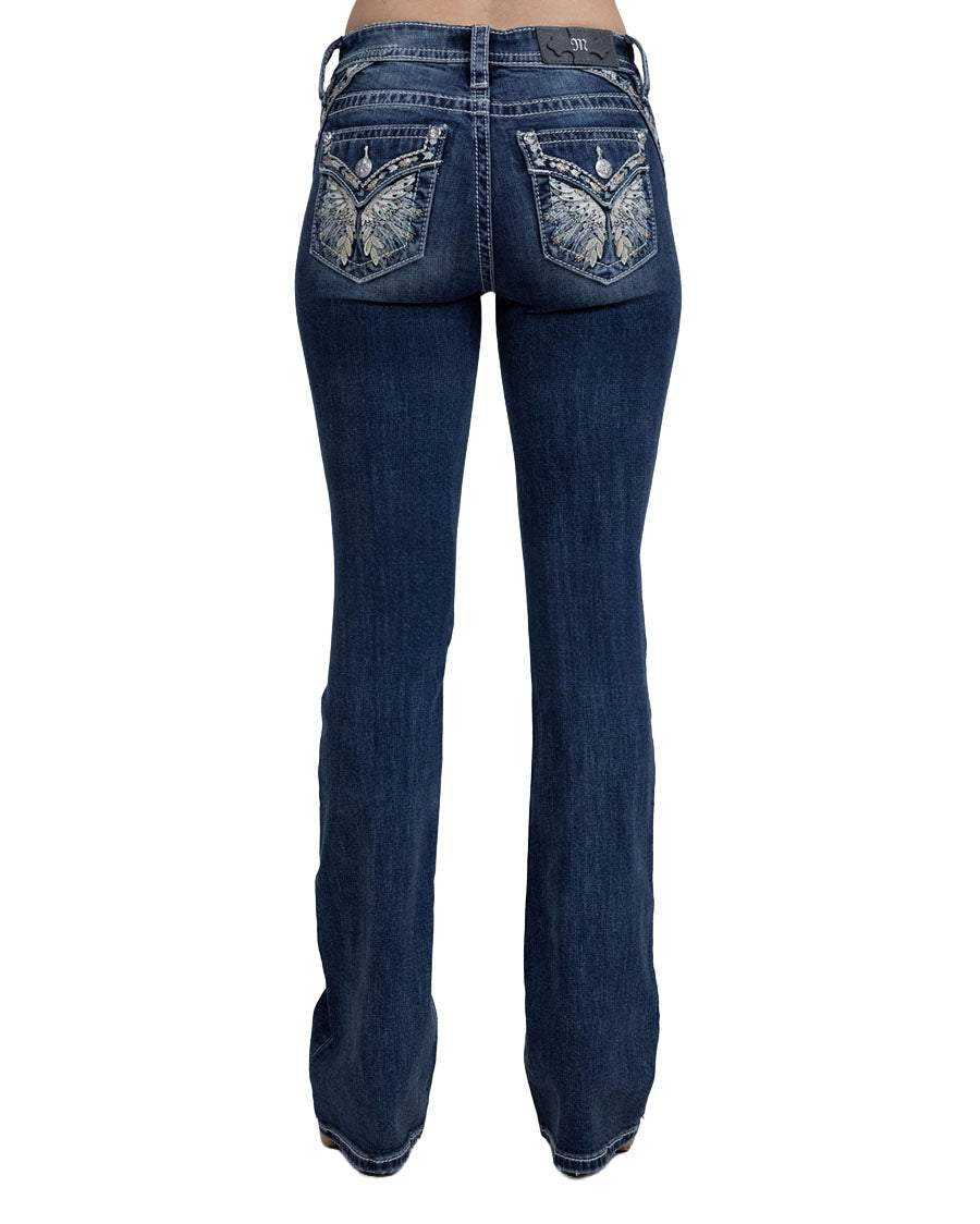 Women's Mid-Rise Bootcut Jeans - M3080B88L