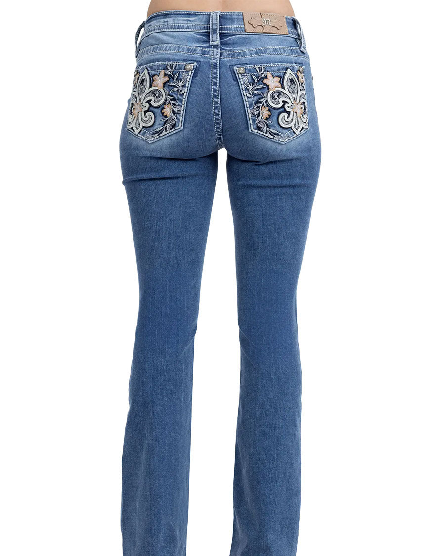 Women's Mid-Rise Boot Cut Jeans - M9618Bl