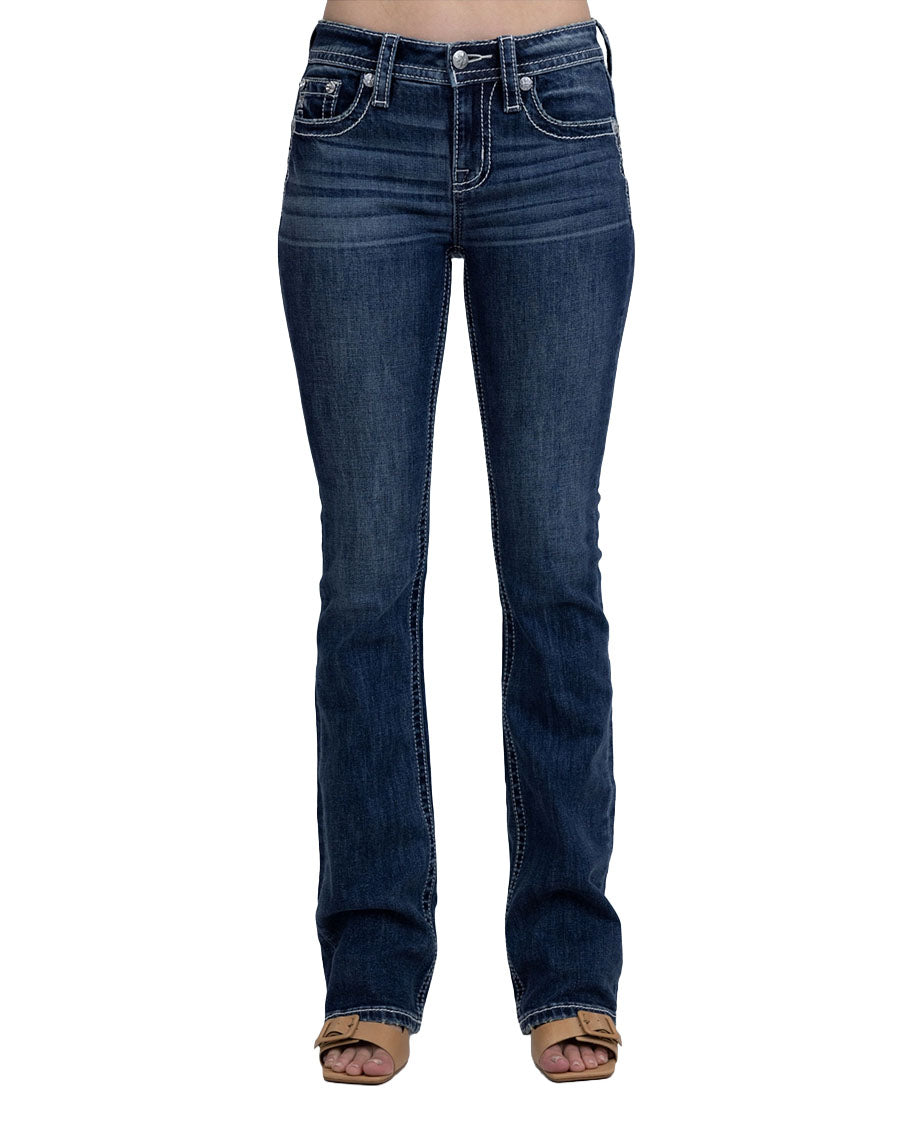 Women's Mid-Rise Bootcut Jeans - M3080B88L