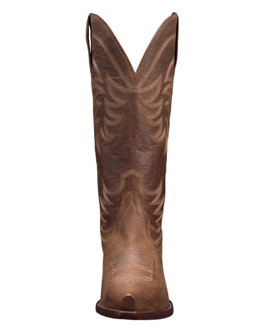Women's The Annie Wide Calf In Cafe Goat Western Boots - 20062-Caf