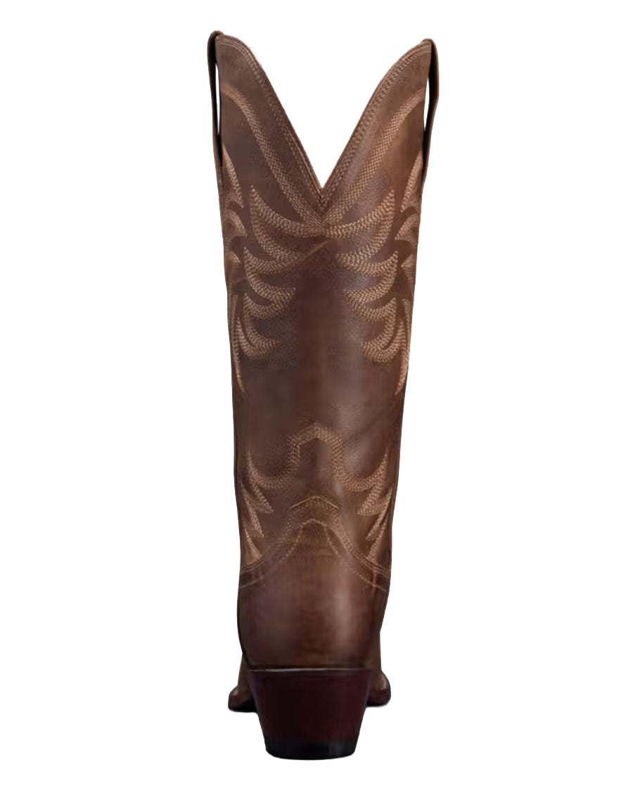 Women's The Annie Wide Calf In Cafe Goat Western Boots - 20062-Caf