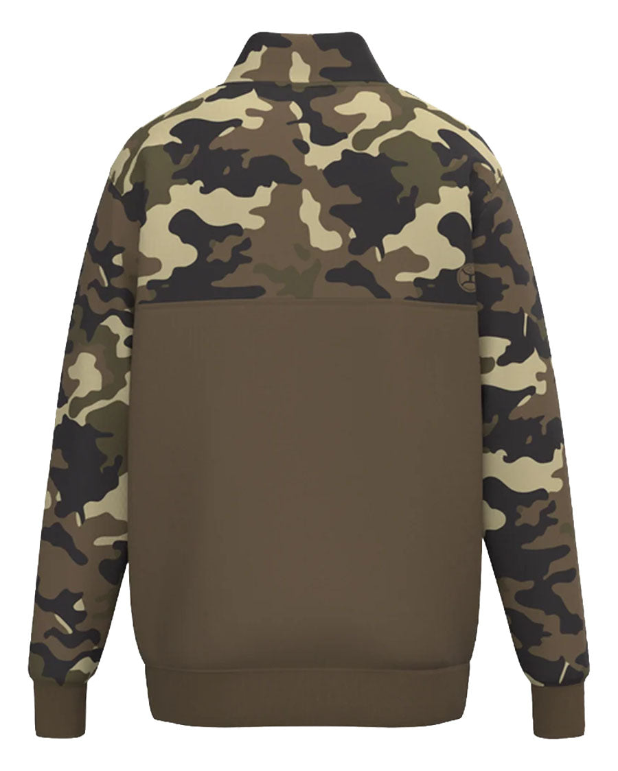 Men's Camo On Chest Long Sleeve Pullover - Hh2622Brca