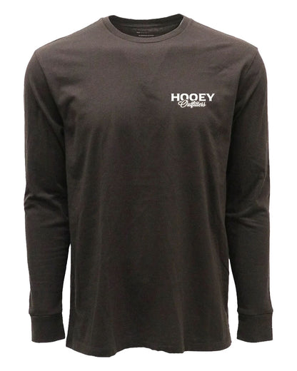 Men's Crew Neck Reactive Dye Long Sleeve Camo Antler Graphic T-Shirt - Ht2615Dkbr