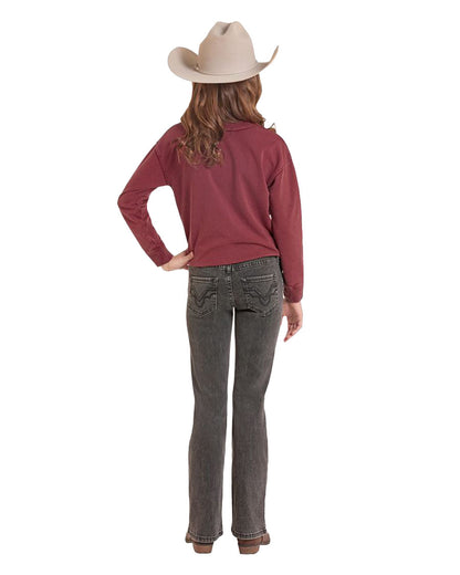 Girls' Boot Stitch Long Sleeve Pullover Sweatshirt - Bg91T10013-62