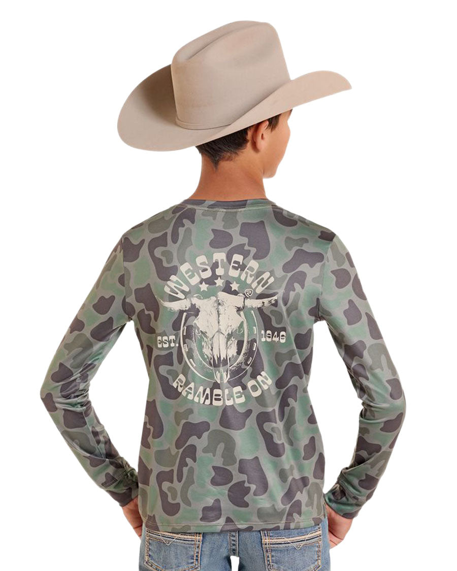 Boys' Long Sleeve Performance Graphic T-Shirt - Bb22T10320-31