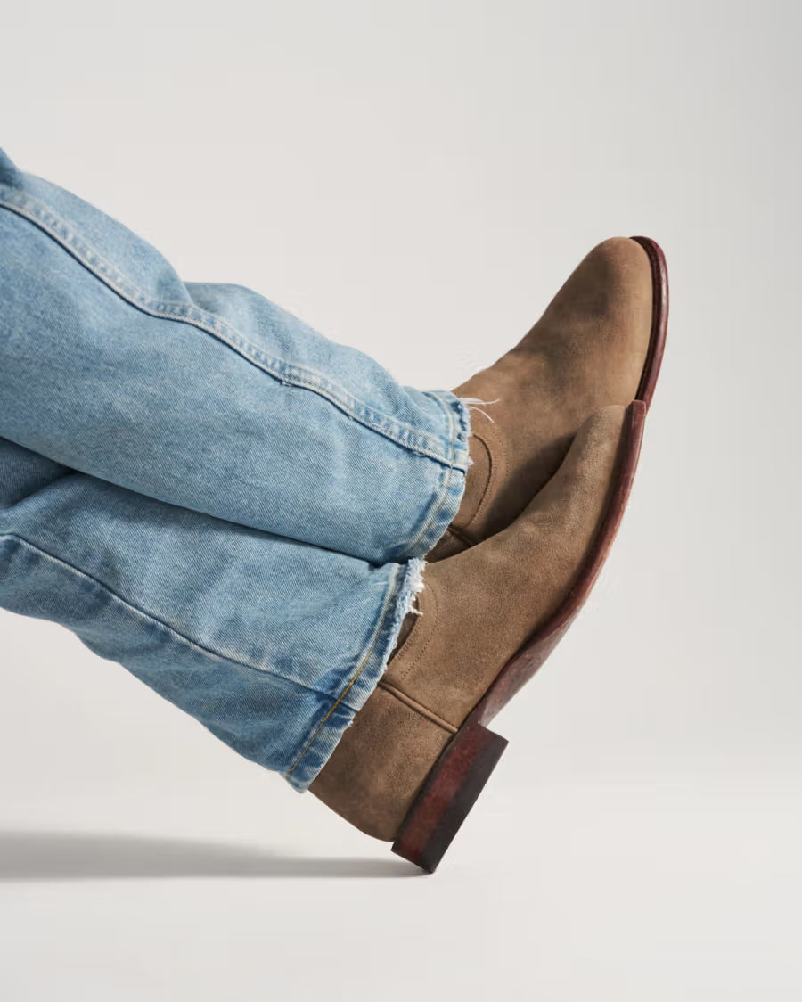 Men's The Earl Suede Western Boots - 11081-Grv