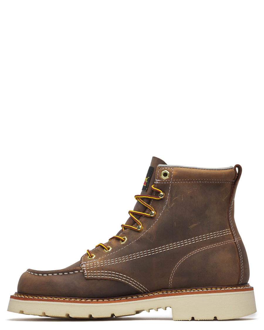 Men's American Heritage 6″ Crazy Horse Moc Toe 90 Degree Work Boots