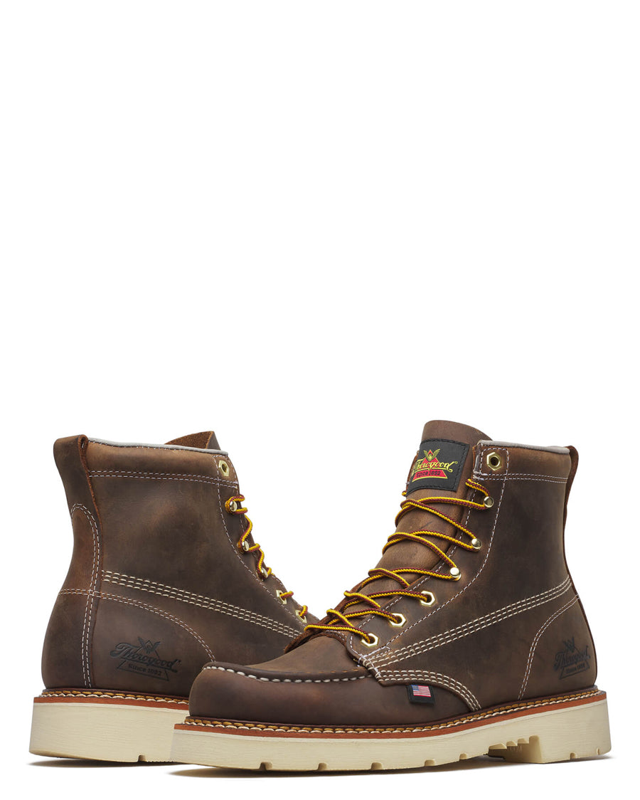 Men's American Heritage 6″ Crazy Horse Moc Toe 90 Degree Work Boots