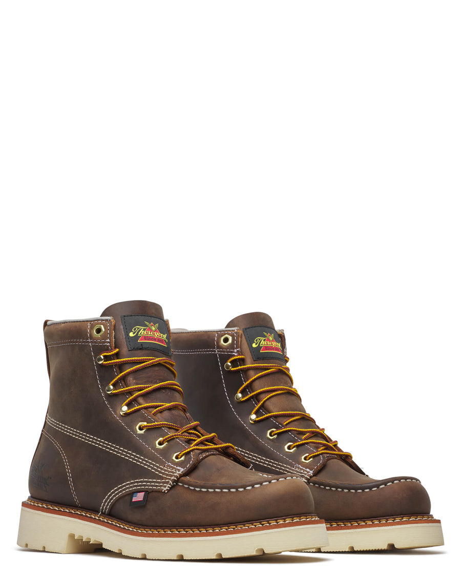 Men's American Heritage 6″ Crazy Horse Moc Toe 90 Degree Work Boots