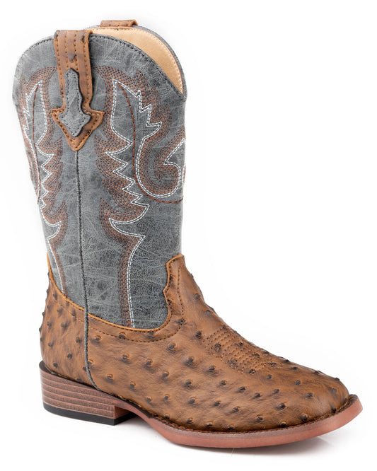 Youth Big Boys' Bumps Western Boots by Roper from Skip’s Western Outfitters | KAR-09-119-1900-3436-BR-4-MED