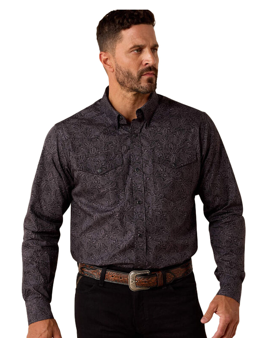 Men's Wrinkle Free Allen Fitted Snap Shirt - 10071023