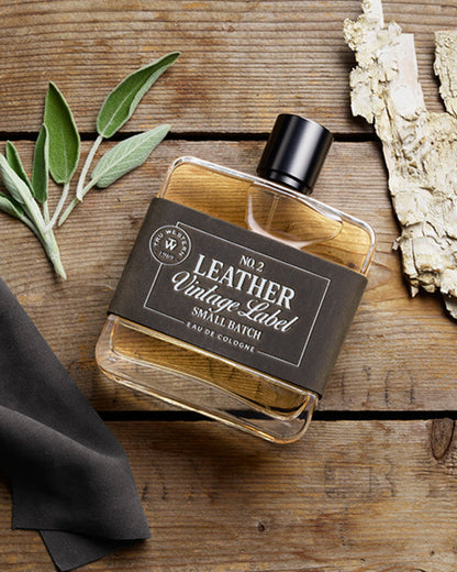 Men's No. 2 Leather Vintage Label Small Batch Cologne