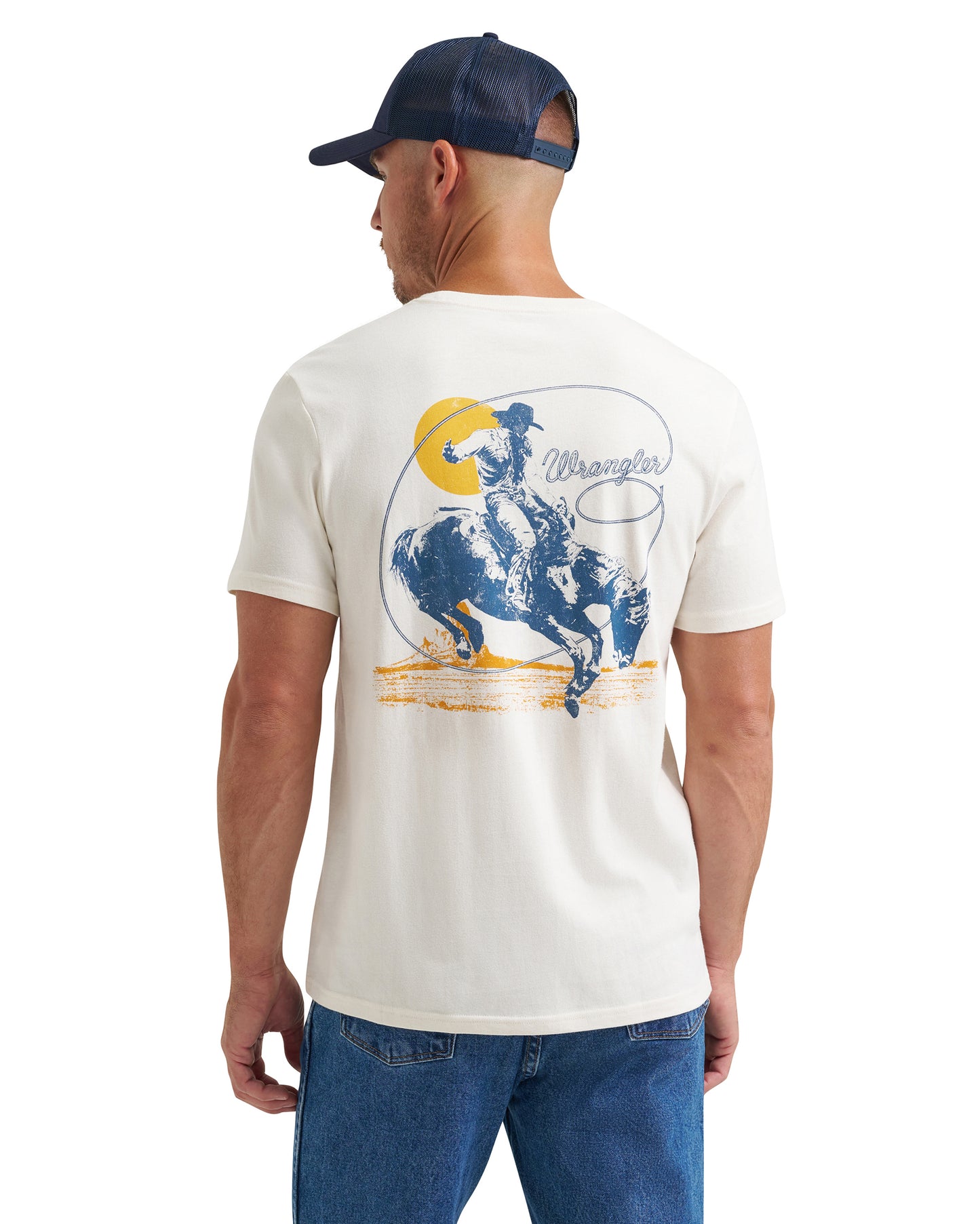 Men's Regular Fit Graphic Short Sleeve T-Shirt by Wrangler from Skip’s Western Outfitters | WRA-112372852-S-REG