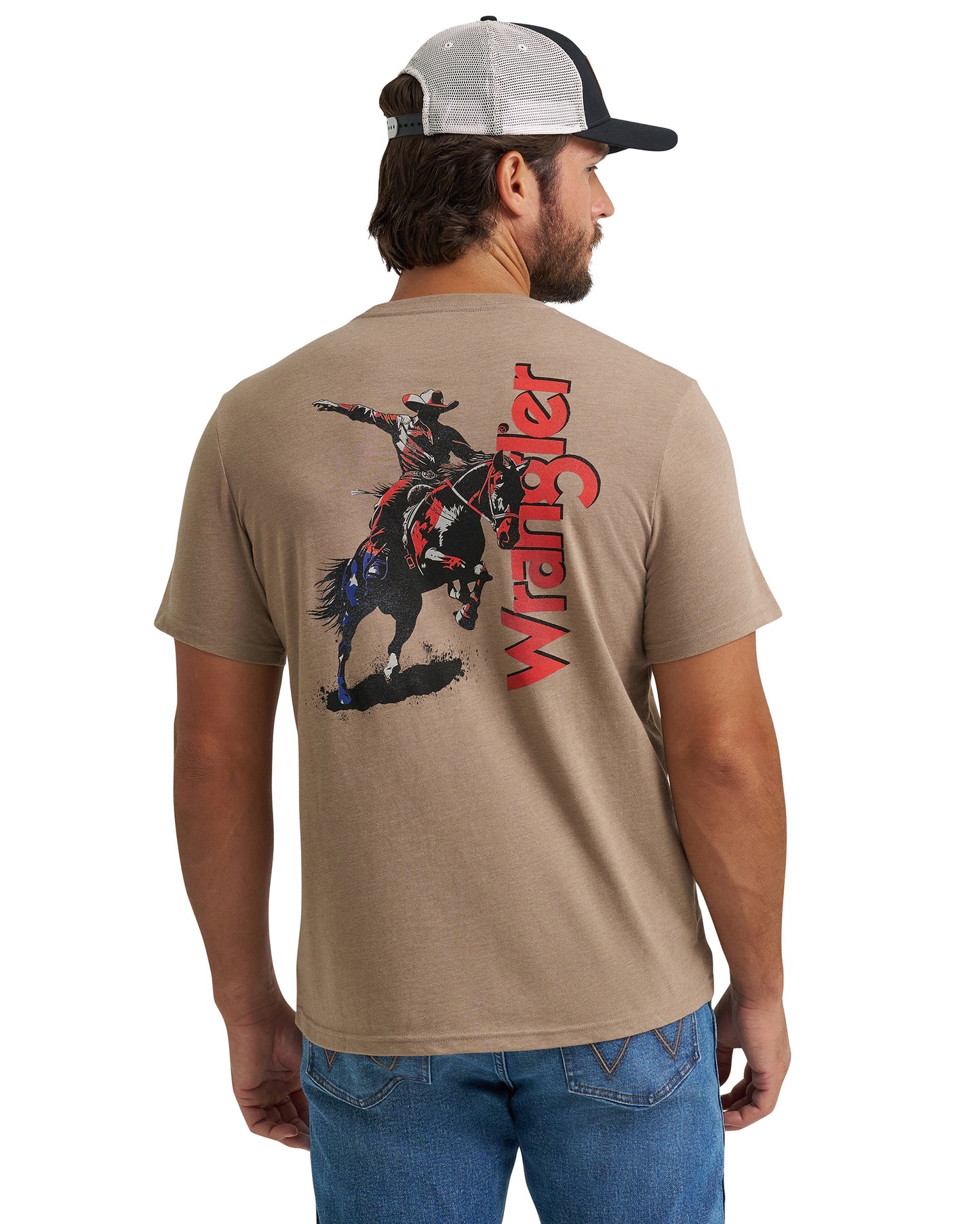 Men's Regular Fit Graphic Short Sleeve T-Shirt by Wrangler from Skip’s Western Outfitters | WRA-112372938-S-REG