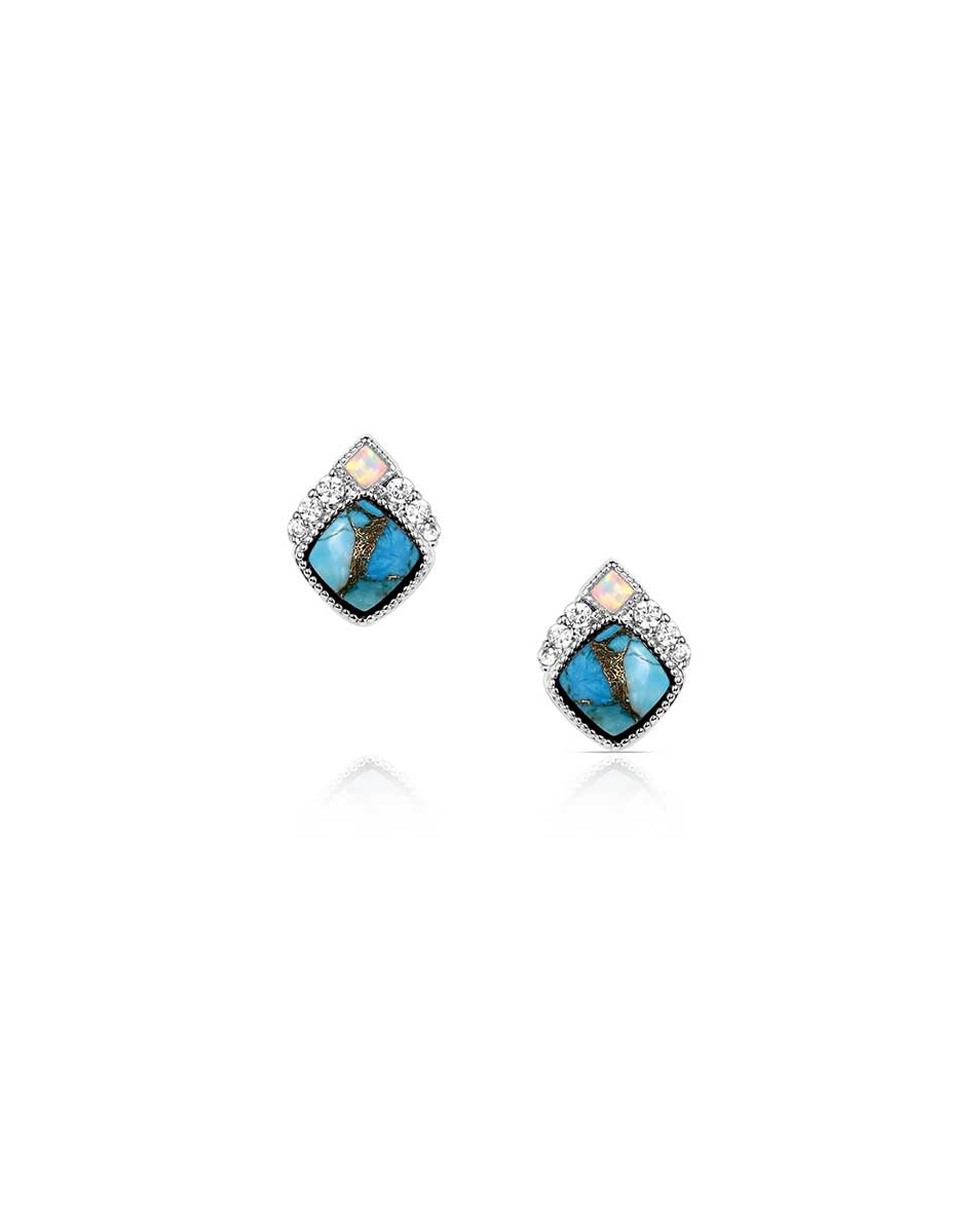 Women's Crowned Glacier Earrings by Montana Silversmiths from Skip’s Western Outfitters | MON-ER6313-O/S