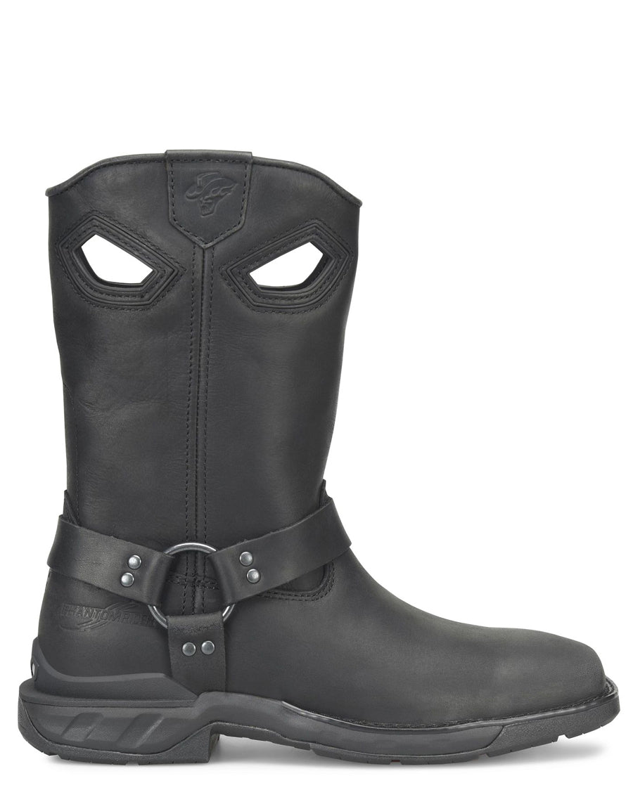 Men's Phantom Rider Longranch 11" Wide Square Toe Harness Roper Motorcycle Work Boots - Dh5431