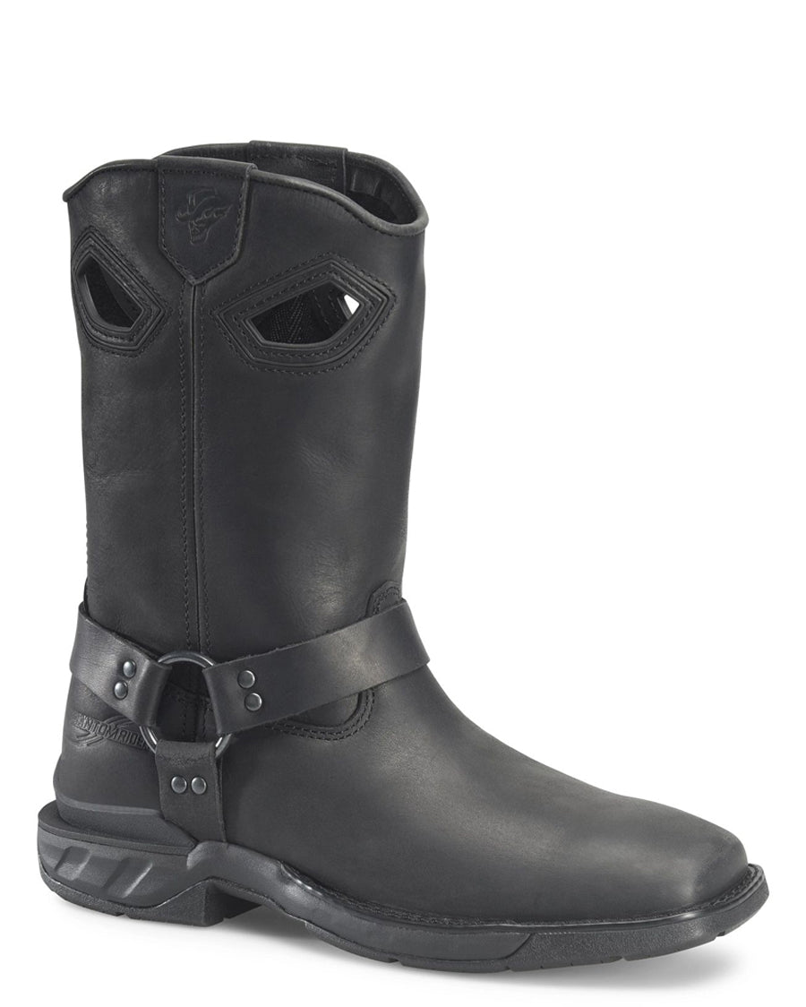 Men's Phantom Rider Longranch 11" Wide Square Toe Harness Roper Motorcycle Work Boots - Dh5431
