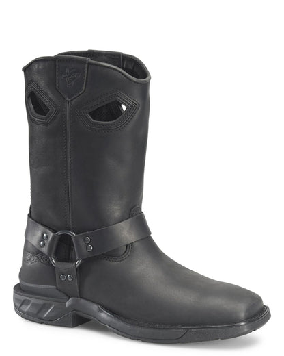 Men's Phantom Rider Longranch 11" Wide Square Toe Harness Roper Motorcycle Work Boots - Dh5431 by Double H from Skip’s Western Outfitters | DHB-DH5431-075-2E