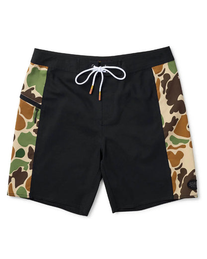 Men's Capo Panel Boardshort Trunks by Seager from Skip’s Western Outfitters | SEA-MBSU25CAPOPDCAMO-30-DUCK-CAMO