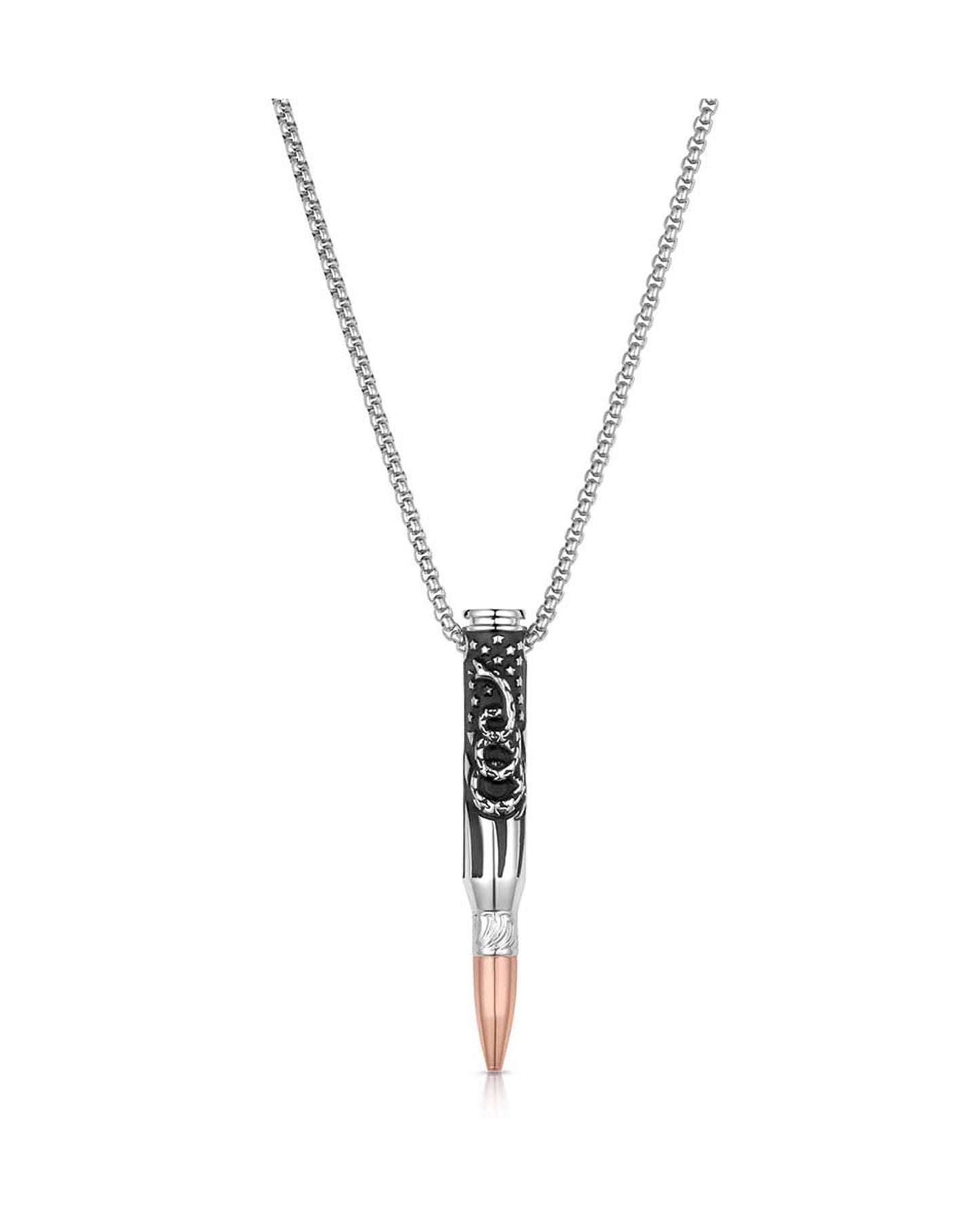 Men's We The People Rifle Bullet Necklace by Montana Silversmiths from Skip’s Western Outfitters | MON-NC6290-O/S