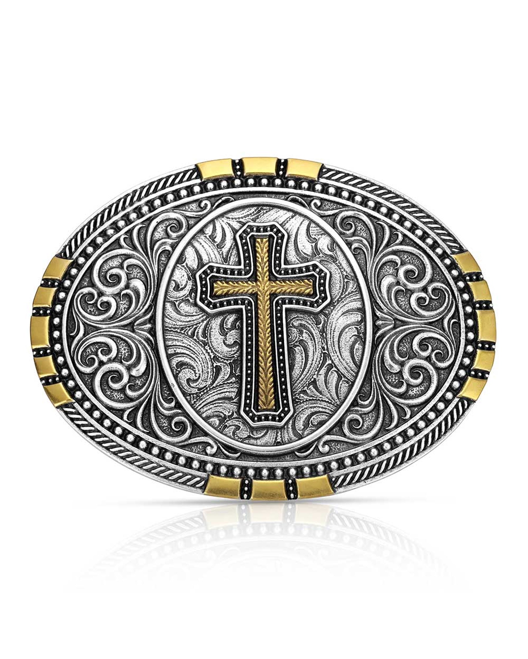 Established Faith Attitude Buckle by Montana Silversmiths from Skip’s Western Outfitters | MON-A1073P-O/S