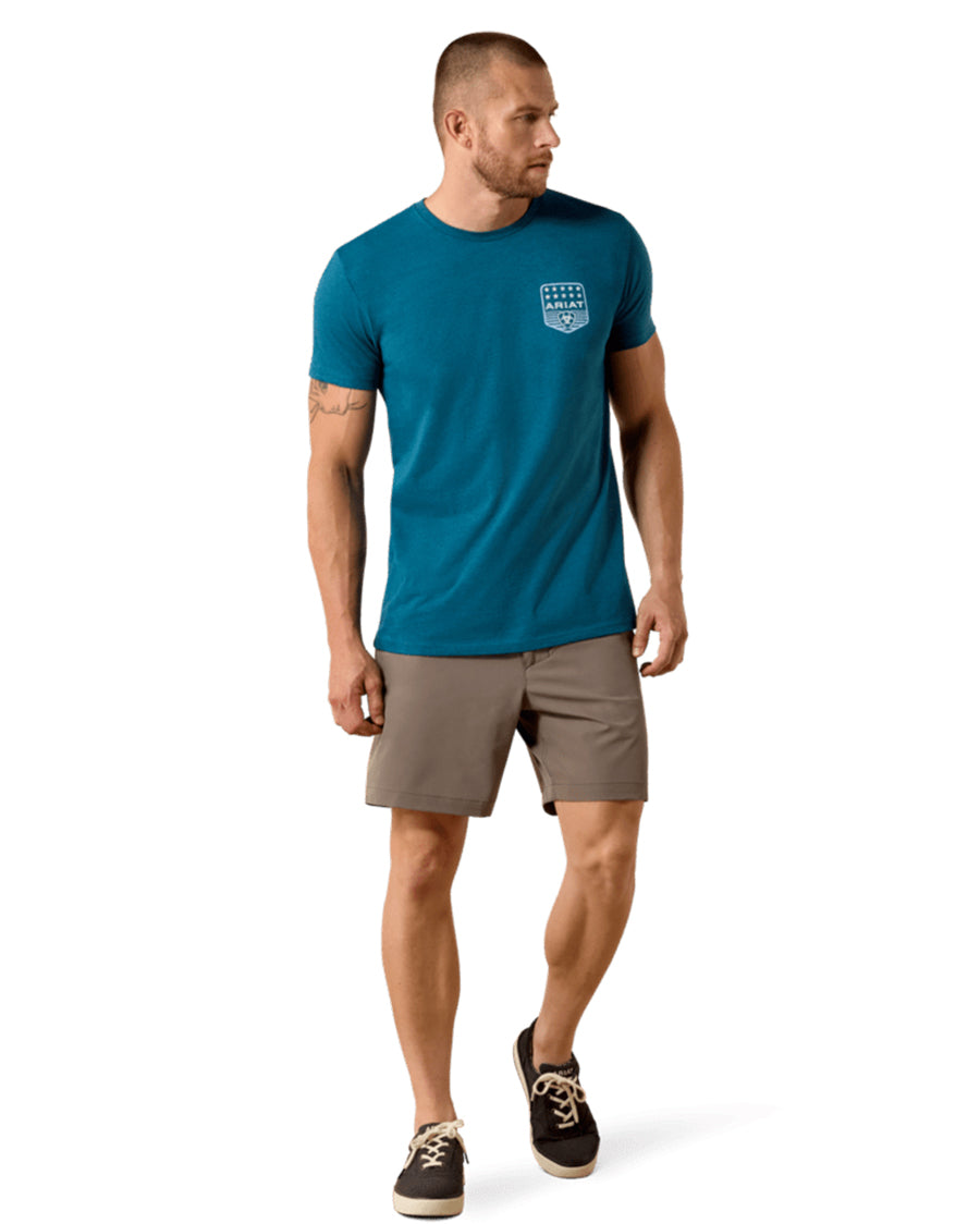 Men's Ariat Stripe Patriotic Badge T-Shirt - 10073965