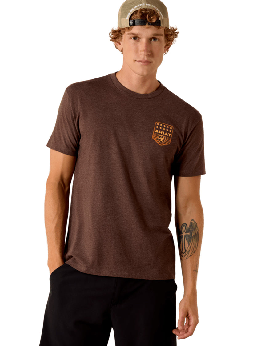 Men's Ariat Stripe Patriotic Badge T-Shirt - 10073963