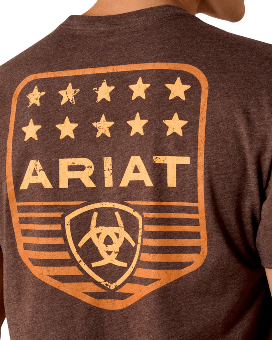 Men's Ariat Stripe Patriotic Badge T-Shirt - 10073963