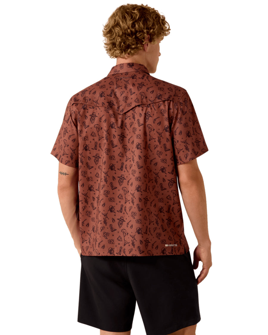 Men's Printed Venttek Western Yoke Classic Fit Snap Shirt - 10071046