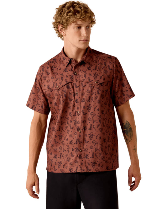 Men's Printed Venttek Western Yoke Classic Fit Snap Shirt - 10071046