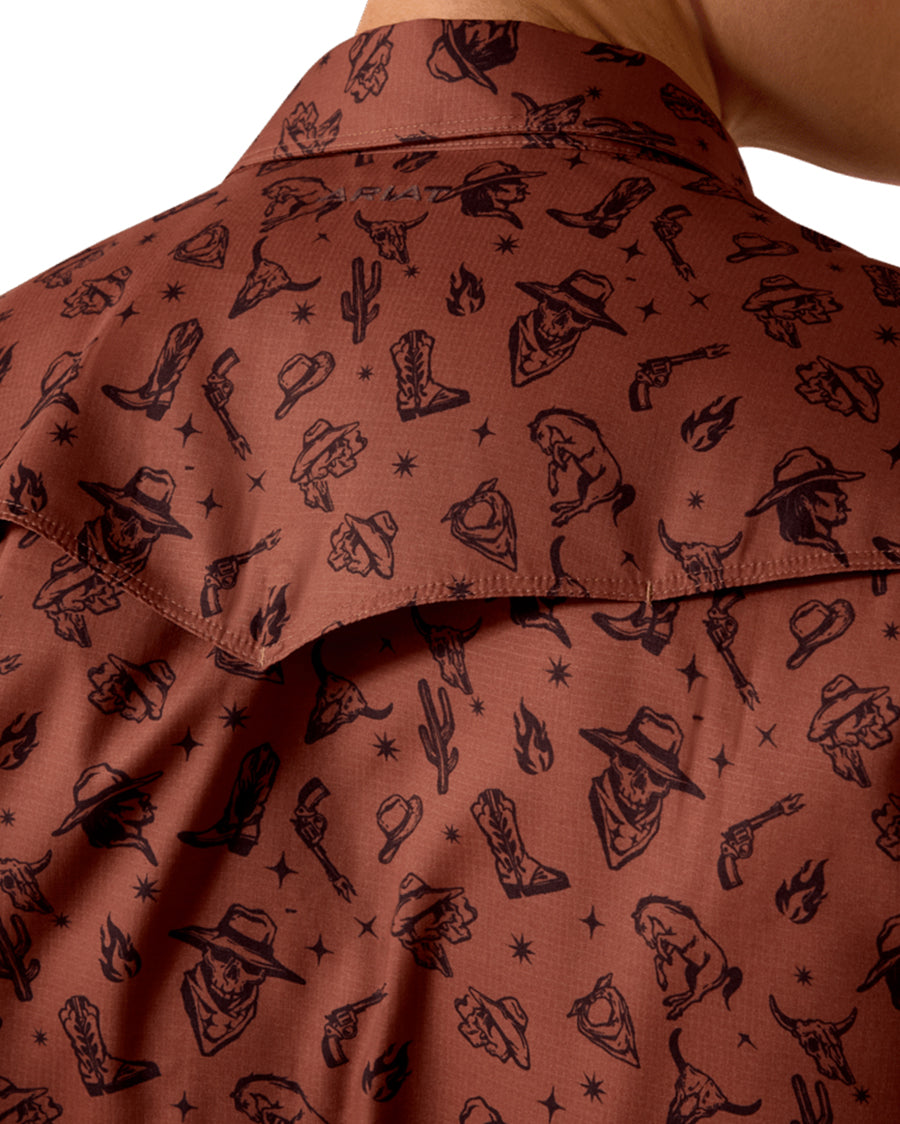 Men's Printed Venttek Western Yoke Classic Fit Snap Shirt - 10071046