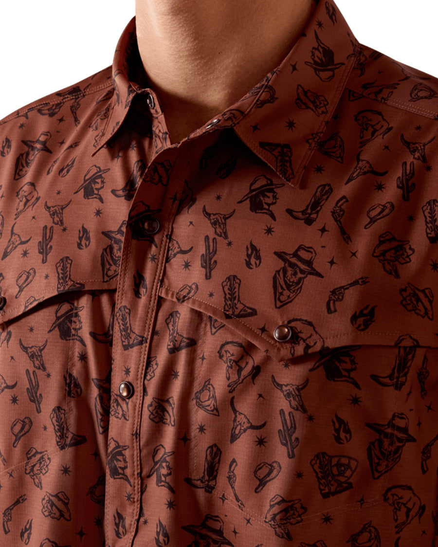 Men's Printed Venttek Western Yoke Classic Fit Snap Shirt - 10071046