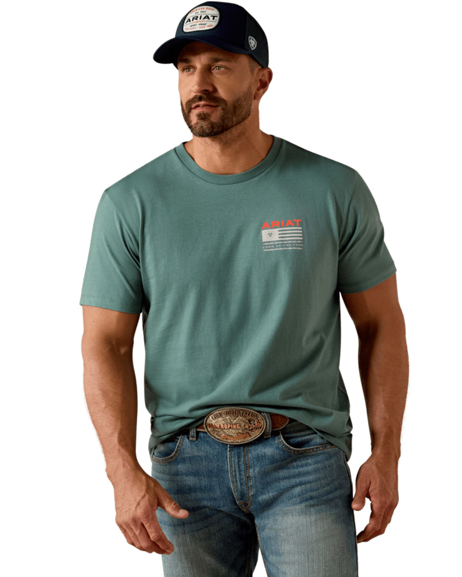 Men's Ariat Hidden Valley Flag Classic Fit T-Shirt - 10061355