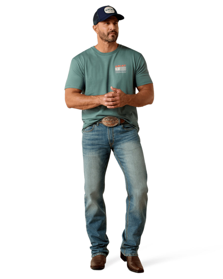 Men's Ariat Hidden Valley Flag Classic Fit T-Shirt - 10061355