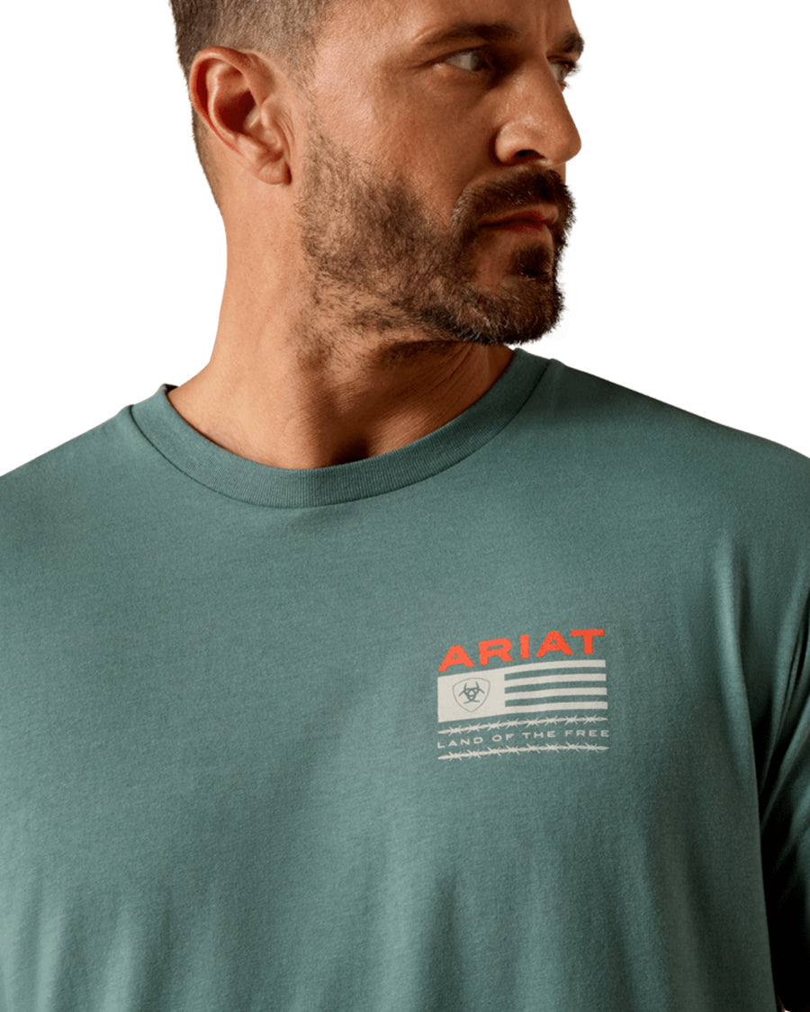 Men's Ariat Hidden Valley Flag Classic Fit T-Shirt - 10061355