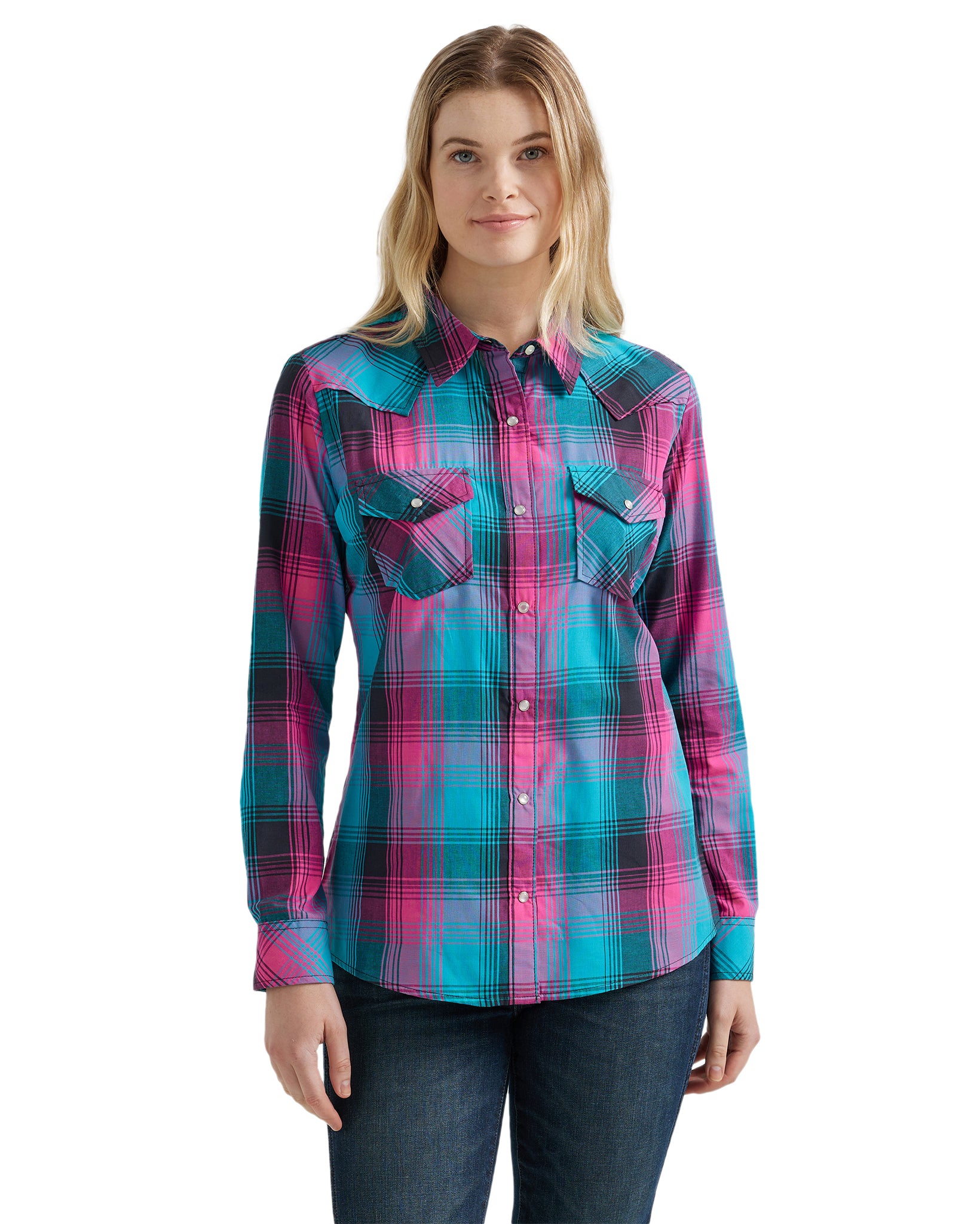 Women's Western Fashion Shirt by Wrangler from Skip’s Western Outfitters | WRA-LW001RA-XS-ASST