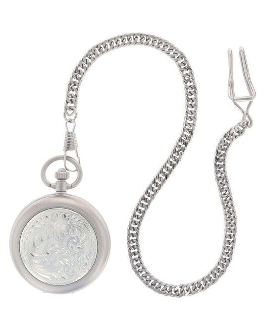 Engraved Silver Pocket Watch by Montana Silversmiths from Skip’s Western Outfitters | MON-WATCHP10-O/S-REG