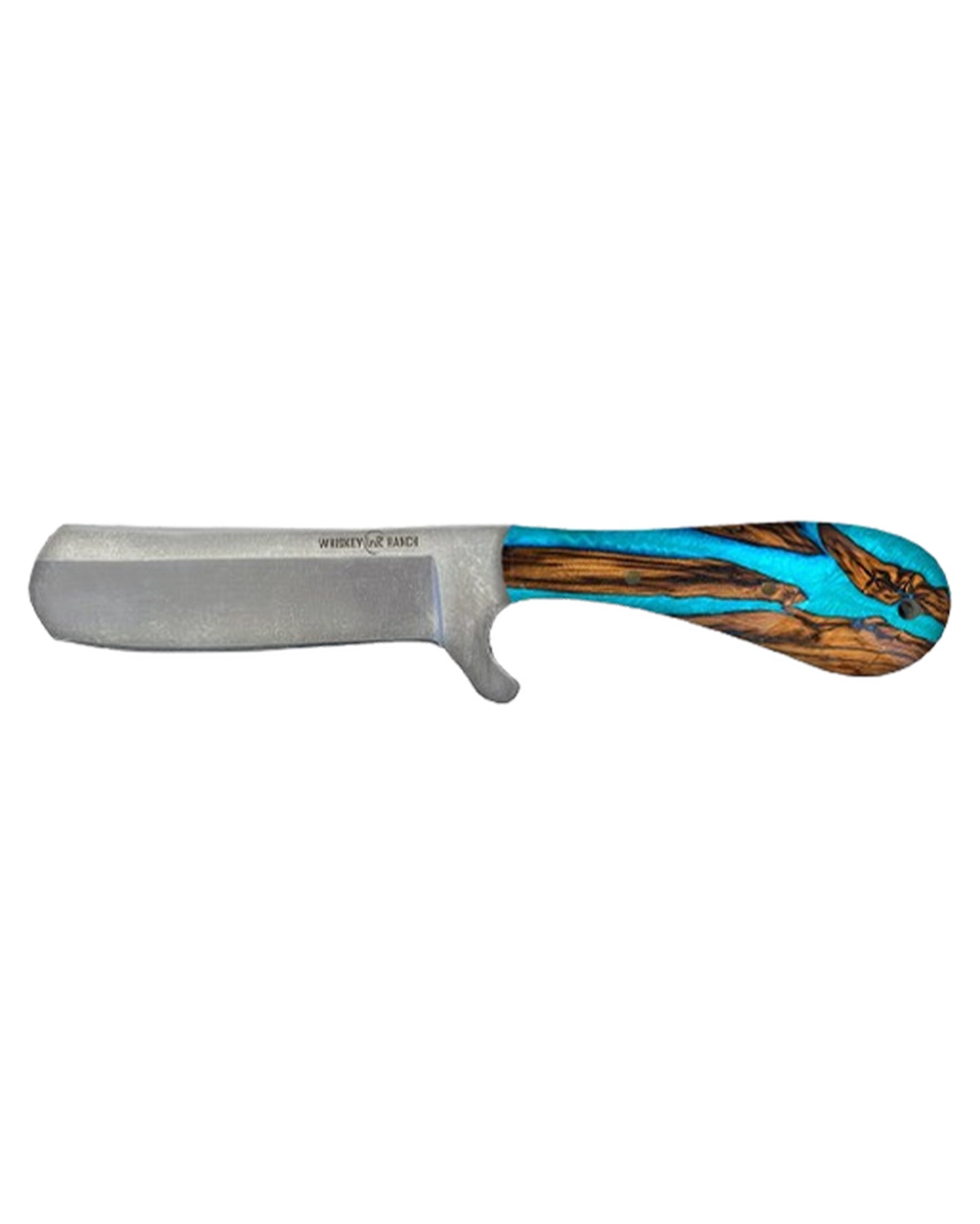 Spring Branch Acrylic Damascus Bullcutter Knife - Wb40-60 by Whiskey Bent Knives from Skip’s Western Outfitters | WBK-WB40-60-SPRING-BRANCH