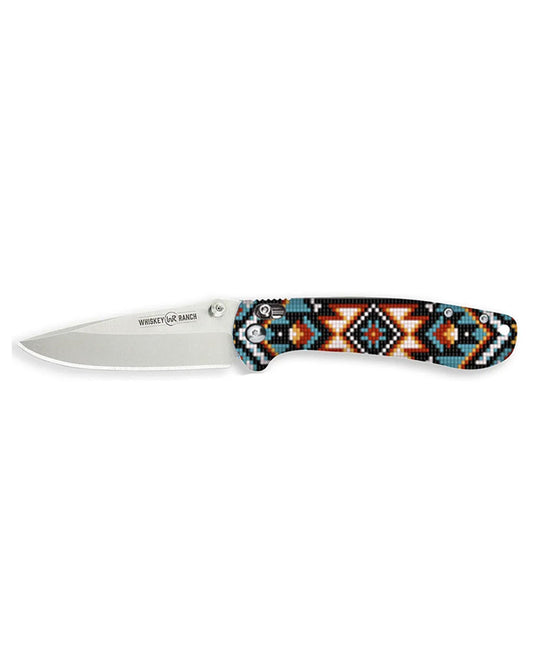 Southwest Sand Acrylic Catch Pin Lock Knife - Wb50-19 by Whiskey Bent Knives from Skip’s Western Outfitters | WBK-WB50-19-SOUTHWEST-SAND
