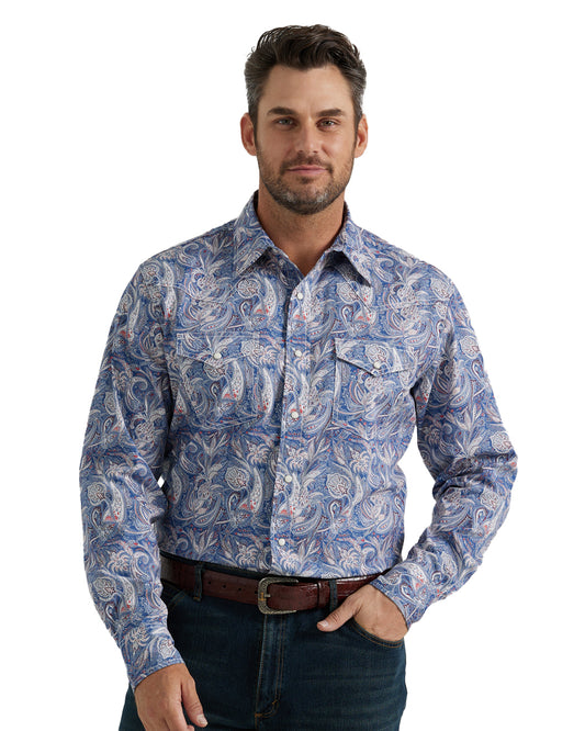 Men's 20X Advanced Comfort Long Sleeve Shirt by Wrangler from Skip’s Western Outfitters | WRA-112346039-S-