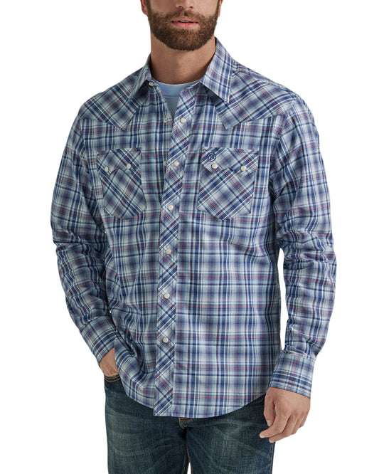 Men's Retro Long Sleeve Shirt by Wrangler from Skip’s Western Outfitters | WRA-112346237-S-