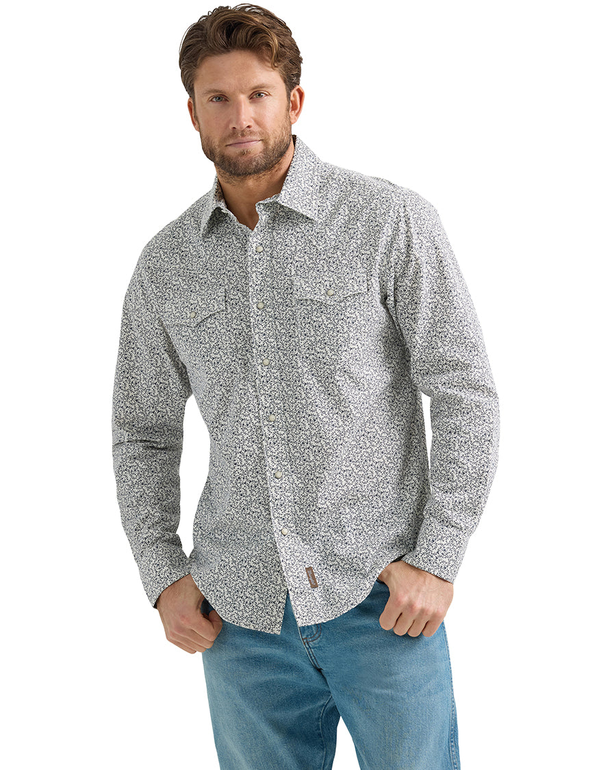 Men's Premium Long Sleeve Modern Fit Shirt by Wrangler from Skip’s Western Outfitters | WRA-112359912-S