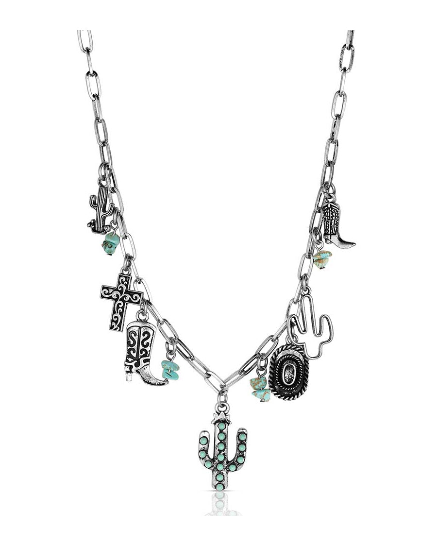 Women's Cowgirl Charm Necklace by Montana Silversmiths from Skip’s Western Outfitters | MON-ANC6357-O/S