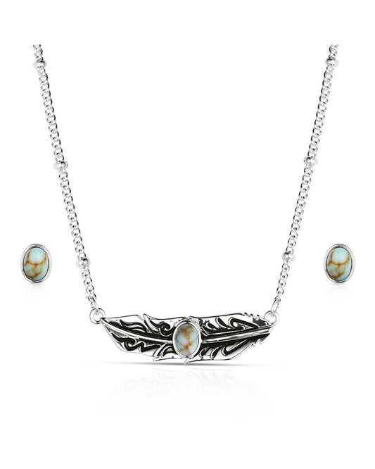 Women's Windsong Jewelry Set by Montana Silversmiths from Skip’s Western Outfitters | MON-JS6389-O/S